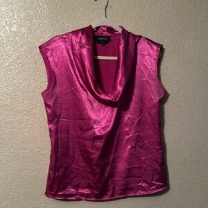 Jones wear stretch silky pink blouse size 10